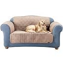 Sure Fit Pet Throw Quilted Sofa Slipcover, Taupe