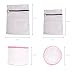 CoZroom Deluxe Wash Bag Set System – 4 Laundry Wash Bags and 3 Bra Wash Bags, for Delicate Clothes with Zipper Protector-Color White