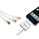 DEXIM Kit de connexion c�ble Audio Video sur TV & HiFi pour iPhone / iPod /iTouch / PSP / Archospar Dexim