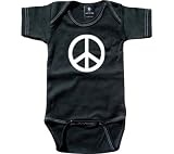 Rebel Ink Baby Infants' Peace Short Sleeve Snapsuit Onesies