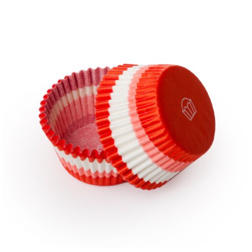 Dress My Cupcake Mini Red Swirl Cupcake Liners