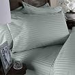 1500 Thread Count California King Sage Stripe Bed in a Bag Includes Sheet Set, Duvet Set and Down