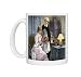Victorian lady and her maid admiring a bouquet, 1800s Photo Mugs