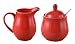 Ceramic Colorful Creamer and Sugar Set with Lid Spoon, Coffee Serving Set