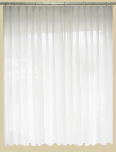 SAARIA Sheer Curtain semi transparent Drapes Pinch Pleated Backdrop 5 ft W X 7 ft H