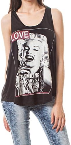 Marilyn Monroe Shirt, Love, Keep Smiling, Black, Size: Medium