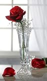Baroque Crystal Flower Bud Vase 9 Inches