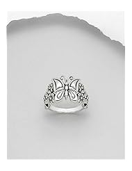 Butterfly Ring In 92.5 Sterling Silver