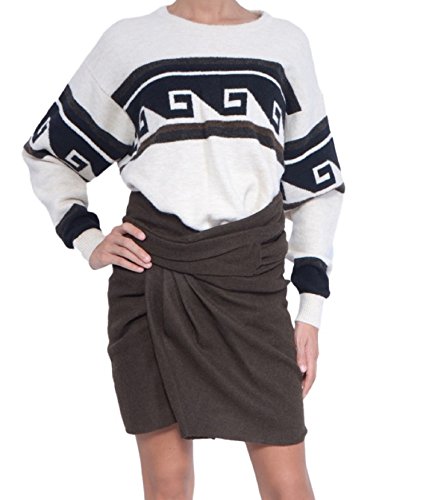 ISABEL MARANT (イザベルマラン) ブラウン ウール バックリボンスカート [並行輸入品]