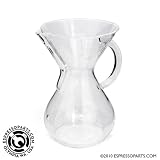 Chemex Ten Cup Glass Coffee Maker with Glass Handle - 10 Cup Coffee Maker