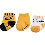 Pittsburgh Steelers 3-Pack Baby Steelers Infant Bootie Socks