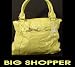groß gelb Lack Handtasche Shopper edel