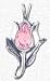 Solid Sterling Silver Tulip Pink Cut Crystal Pendant