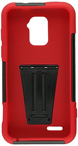 Empire MPERO IMPACT X Series Kickstand Case for ZTE Warp 4G N9510 - Retail Packaging - Black/Red