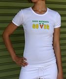 Go Veg! Love Animals Women's White Cotton T-Shirt