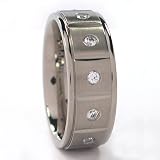 New 8 mm Men's Titanium Wedding Band, Comfort Fit Ring Sizes 8 To 12