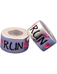 Run Pandora Style Bead, Compatible Chamilia, Biagi, Troll, Pandora