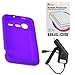 GTMax Purple Soft Rubber Silicone Skin Protector Cover Case + Clear LCD Screen Protector + Black Car Charger for Verizon HTC 6350 DROID INCREDIBLE 2 Android Phone