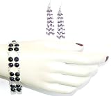 Bracelet and Earring Set Sterling Silver and Amethyst Gemstones Jewelry 31 Grams