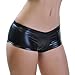 Angelina Black Pleather Booty Shorts
