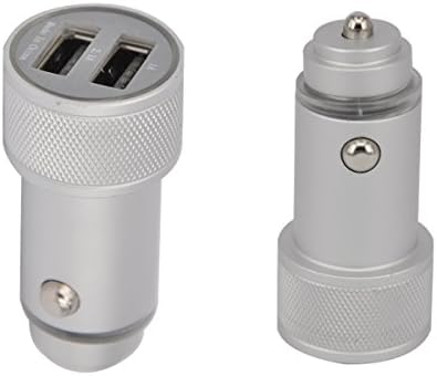 FruitFans 2.1A Dual USB Super Fast Car Charger, 2 Port Intelligent Output for Charging Apple and Android Devices (Gray)