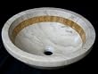 Stunning Sahara Gold Bathroom Sink Above Counter or Drop-in with Inca Gold Marble Mosaic Inlay Amazing Product Super Low Prices