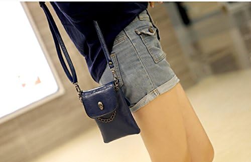 Nice Quality PU Leather Girls Cute Light Handy Cellphone Pouch Bag Women Crossbody Wallet Purse for iPhone 6Plus/5S/4S/ Samsung Galaxy Note/S Series Sony Xperia Series LG HTC Blackberry (Blue)