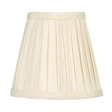 Livex Lighting S316, Pleated Empire Silk Chandelier Clip On Lamp Shades, Off White, B1547