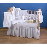 Trend Lab Pique 4 Piece Crib Set in White