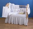 Trend Lab Pique 4 Piece Crib Set in White