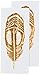 Tattly Temporary Tattoos, Quail Feather/Gold, 0.1 Ounce