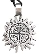 Celtic Irish Sun Star Pewter Pendant Necklace