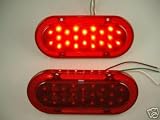 Red Oval 22 LED Truck RV Trailer Stop Turn Tail Lights