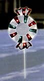 36" Frosty Candy Twist Holographic Lighted Christmas Lawn Stake Yard Art #46531