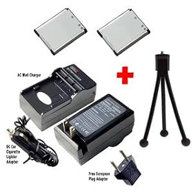 Two High Capacity (1000mAh) EN-EL19 Battery Packs & Charger Kit With Bonus Mini... by EASTSTAR