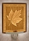 Maple Leaf Porcelain Garden Lithophane Night Light