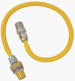 Brass Craft CSSL44E-36P 3/8 O.D. Gas Connector - 1/2 M.I.P. Safety+PLUS x 1/2 M.I.P.