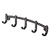 iDesign York Wall Mount Key Rack Organizer for Entryway, Kitchen - 5 Hook, Bronze