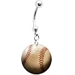 Baseball Belly Ring