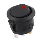 Pilot PLSW15R Red LED Round Rocker Switch