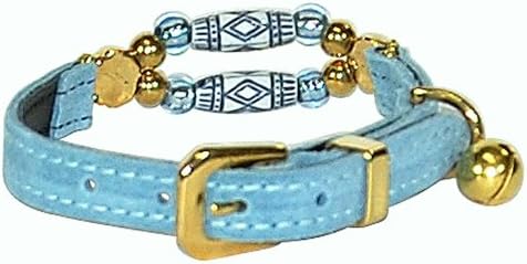 Hamilton Suede Cat Collar with Beads, 3/8" X 11", Berry
