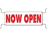 Now Open - Vinyl Outdoor Banner - 8'x3'