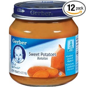 Gerber 2nd Foods Sweet Potatoes, 4-Ounce Jars (Pack of 12)