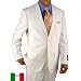 Oscar By Valenti Made in Italy White Linen Mens Suits Hand Tailored Two Button 2PC Italian Suit Spor