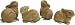Bunnies - Bunny Set of 4 - Primitive Country Realistic Resin Rabbits Spring Easter Everyday Decor
