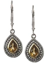 14k Gold Plated Sterling Silver 7x5 Pear Shape Fashion Leverback Stone Earrings