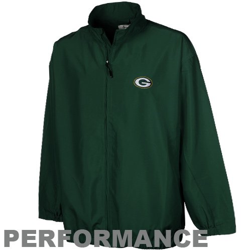 Cutter & Buck Green Bay Packers Green Astute Performance Full Zip Windshirt (X-Large)