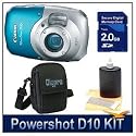 Canon PowerShot D10 12.1 MP Waterproof Digital Camera With 2GB SD Card, Case & More