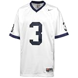 Nike - Nike Penn State Nittany Lions #3 White Tackle Twill Football Jersey