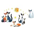 Eurographics DS-RW2014 Rosina Wachtmeister, Cats II 24,8 x 35 cm, Decosticker
